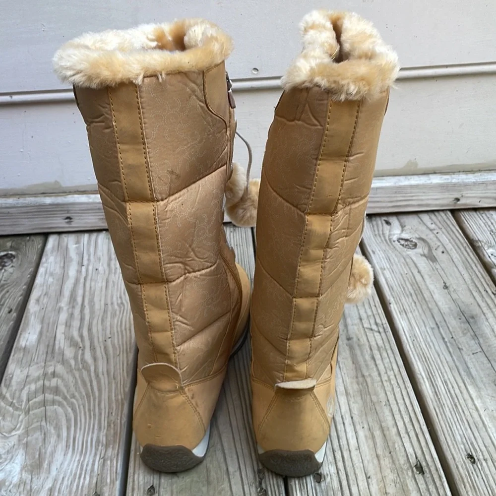 Timberland Girls Nordic Groove Tall Winter Boots Wheat Suede Leather Size J7